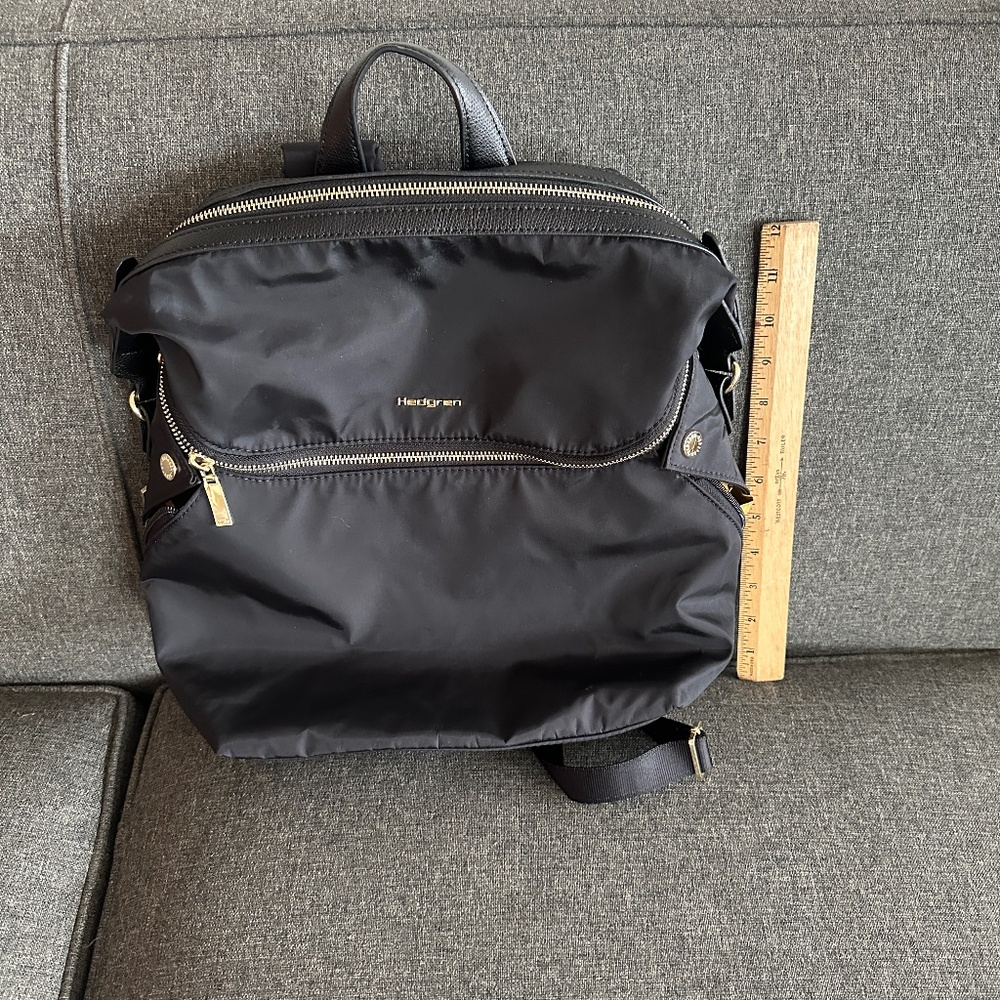 Hedgren Black Nylon Paragon Backpack